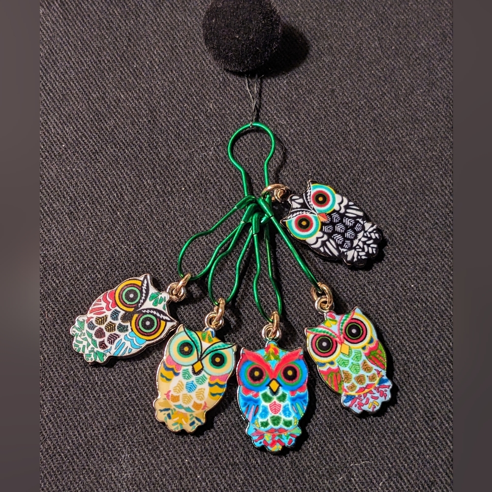 Stitch markers, knit, crochet.